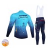 Tenue Maillot M/L + Collant à Bretelles Hiver Thermal Fleece 2022 Astana Qazaqstan Team N001